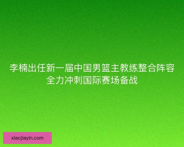 李楠出任新一届中国男篮主教练整合阵容全力冲刺国际赛场备战